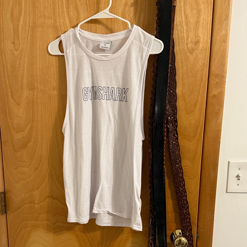 Gymshark White Sleeveless Top womens xl